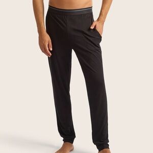 BOODY Black Men's Cuffed Sleep Pant in Black NWT